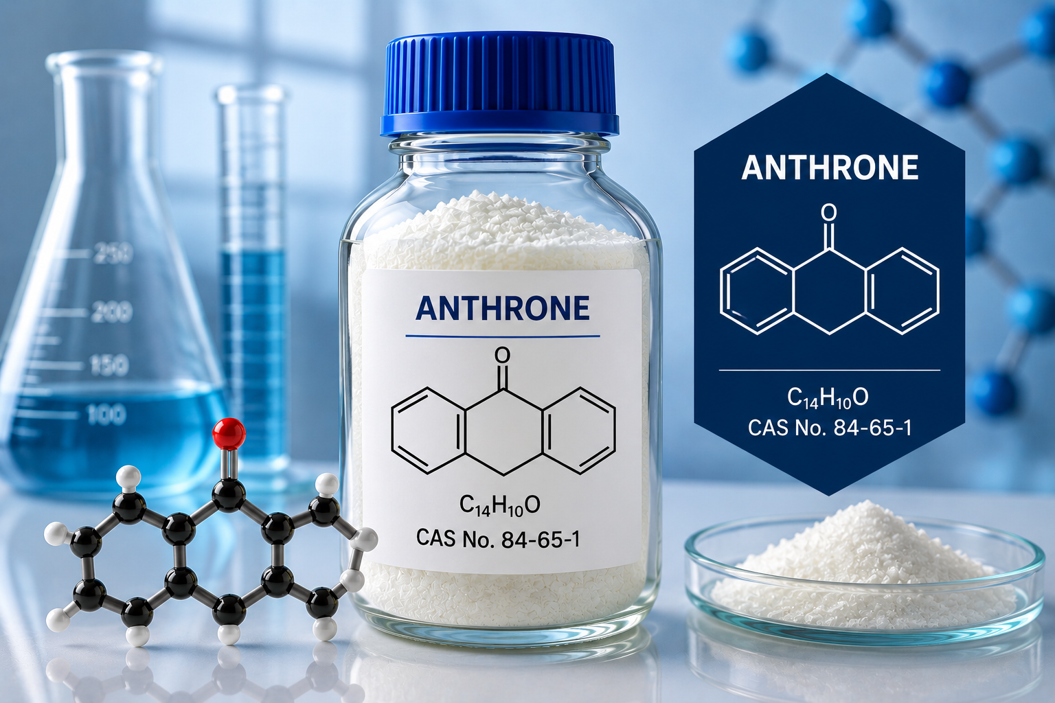 Anthrone Merck Anthrone Manufacturer & Supplier in India | CAS No. 90-44-8